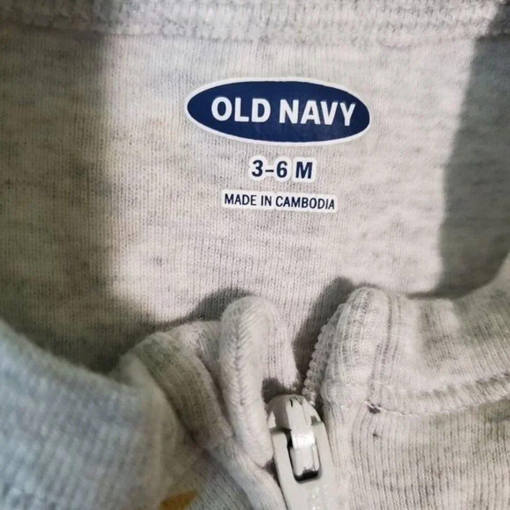 Old Navy Footie Overall & sckoon New York Pants Both Sz‎ 3-6 Months